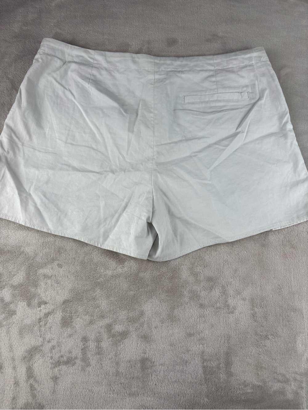 BCBGMAXAZRIA White Linen Blend Skort Women’s Size 6 Pleated Mini Skirt Shorts - Picture 6 of 9